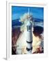 Apollo 11 Spacecraft Lifting Off Launch Pad at Cape Kennedy-null-Framed Photographic Print