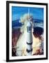 Apollo 11 Spacecraft Lifting Off Launch Pad at Cape Kennedy-null-Framed Photographic Print