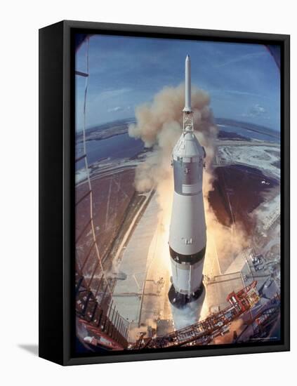 Apollo 11 Taking Off For Its Manned Moon Landing Mission-Ralph Morse-Framed Stretched Canvas