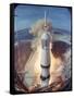 Apollo 11 Taking Off For Its Manned Moon Landing Mission-Ralph Morse-Framed Stretched Canvas