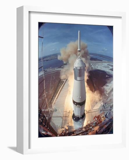 Apollo 11 Taking Off For Its Manned Moon Landing Mission-Ralph Morse-Framed Photographic Print