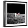 Apollo 12 Astronaut Charles "Pete" Conrad Stands Beside the United States Flag-null-Framed Photo