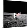 Apollo 12 Astronaut Charles "Pete" Conrad Stands Beside the United States Flag-null-Mounted Photo