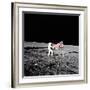 Apollo 12 Astronaut Charles "Pete" Conrad Stands Beside the United States Flag-null-Framed Photo