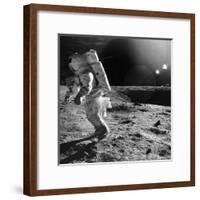 Apollo 12 Astronaut on the Moon-null-Framed Photographic Print