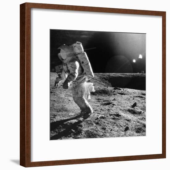 Apollo 12 Astronaut on the Moon-null-Framed Photographic Print