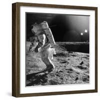 Apollo 12 Astronaut on the Moon-null-Framed Photographic Print