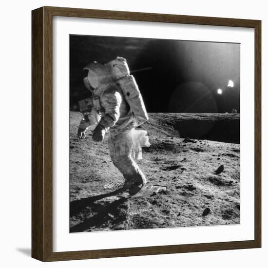 Apollo 12 Astronaut on the Moon-null-Framed Photographic Print