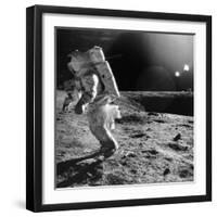 Apollo 12 Astronaut on the Moon-null-Framed Photographic Print