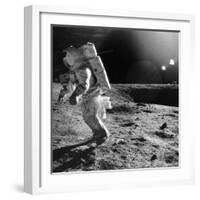 Apollo 12 Astronaut on the Moon-null-Framed Photographic Print