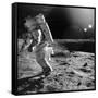 Apollo 12 Astronaut on the Moon-null-Framed Stretched Canvas