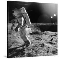 Apollo 12 Astronaut on the Moon-null-Stretched Canvas