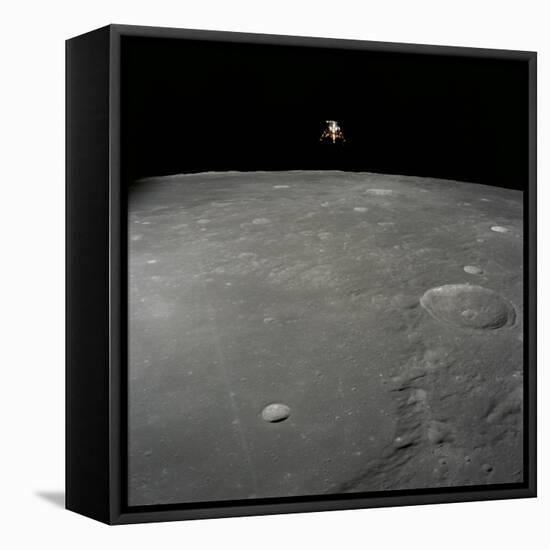 Apollo 12 Lunar Module Intrepid Landing on the Moon's Surface in the Ocean of Storms, 1969-null-Framed Stretched Canvas