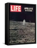 Apollo 12 on the Moon, Astronaut on the Moon, December 12, 1969-null-Framed Stretched Canvas