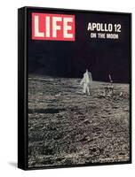 Apollo 12 on the Moon, Astronaut on the Moon, December 12, 1969-null-Framed Stretched Canvas