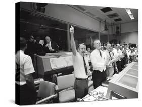 Apollo 13 Flight Directors Applaud the Successful Splashdown of the Command Module-null-Stretched Canvas