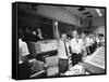 Apollo 13 Flight Directors Applaud the Successful Splashdown of the Command Module-null-Framed Stretched Canvas