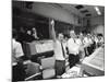 Apollo 13 Flight Directors Applaud the Successful Splashdown of the Command Module-null-Mounted Photo