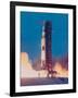 Apollo 13 Spacecraft Lifting Off from Lauch Pad a at Cape Kennedy Space Center-null-Framed Photographic Print