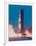 Apollo 13 Spacecraft Lifting Off from Lauch Pad a at Cape Kennedy Space Center-null-Framed Photographic Print