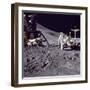 Apollo 15 Astronaut James Irwin Loads Lunar Roving Vehicle at the Hadley-Apennine Landing Site-null-Framed Photo