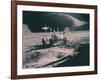 Apollo 15 Astronaut James Irwin with the Lunar Rover, August 1971-null-Framed Photographic Print