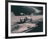 Apollo 15 Astronaut James Irwin with the Lunar Rover, August 1971-null-Framed Photographic Print