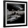 Apollo 15 Astronaut James Irwin Works at the Lunar Roving Vehicle at Hadley-Apennine Landing Site-null-Framed Photo