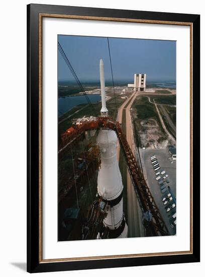 Apollo 15 atop Saturn 5 Rocket-null-Framed Photographic Print