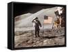 Apollo 15 Moonwalk 1971-null-Framed Stretched Canvas