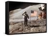 Apollo 15 Moonwalk 1971-null-Framed Stretched Canvas