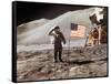 Apollo 15 Moonwalk 1971-null-Framed Stretched Canvas