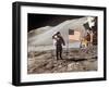 Apollo 15 Moonwalk 1971-null-Framed Premium Photographic Print