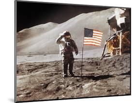 Apollo 15 Moonwalk 1971-null-Mounted Photographic Print