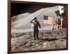 Apollo 15 Moonwalk 1971-null-Framed Photographic Print