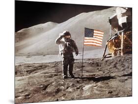 Apollo 15 Moonwalk 1971-null-Mounted Photographic Print