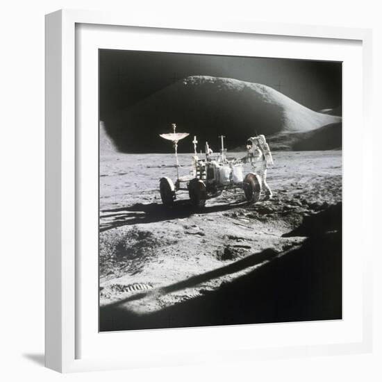 Apollo 15 Moonwalk 1971-null-Framed Photographic Print