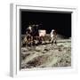 Apollo 16 Astronaut Salutes the US Flag on the Moon, July 21-24, 1971-null-Framed Photo