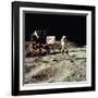 Apollo 16 Astronaut Salutes the US Flag on the Moon, July 21-24, 1971-null-Framed Photo