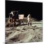 Apollo 16 Astronaut Salutes the US Flag on the Moon, July 21-24, 1971-null-Mounted Photo