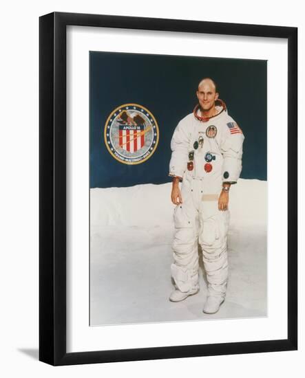 Apollo 16 Astronaut Thomas Mattingly in Spacesuit, 1971-null-Framed Photographic Print