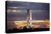 Apollo 17 and Launch Pad with Sunrise-null-Stretched Canvas