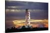 Apollo 17 and Launch Pad with Sunrise-null-Stretched Canvas
