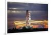 Apollo 17 and Launch Pad with Sunrise-null-Framed Photographic Print