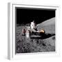 Apollo 17 Astronaut Eugene A. Cernan Driving the Lunar Rover, 1972-null-Framed Photographic Print