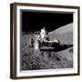 Apollo 17 Astronaut Eugene a Cernan Driving the Lunar Rover-null-Framed Photo