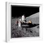 Apollo 17 Astronaut Eugene a Cernan Driving the Lunar Rover-null-Framed Photo