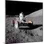 Apollo 17 Astronaut Eugene a Cernan Driving the Lunar Rover-null-Mounted Photo