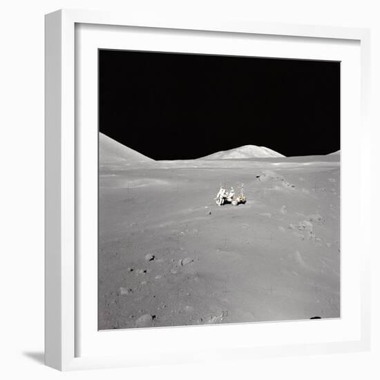 Apollo 17 Geologist-Astronaut Harrison H Schmitt at the Taurus-Littrow Landing Site-null-Framed Photo