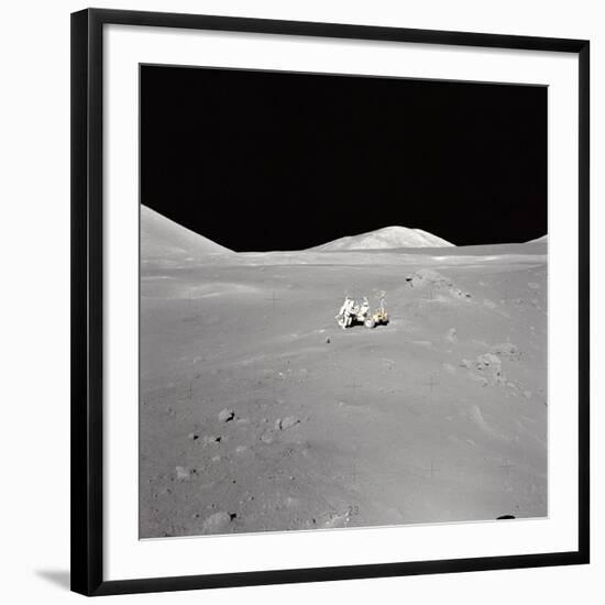 Apollo 17 Geologist-Astronaut Harrison H Schmitt at the Taurus-Littrow Landing Site-null-Framed Photo